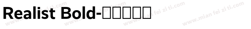 Realist Bold字体转换